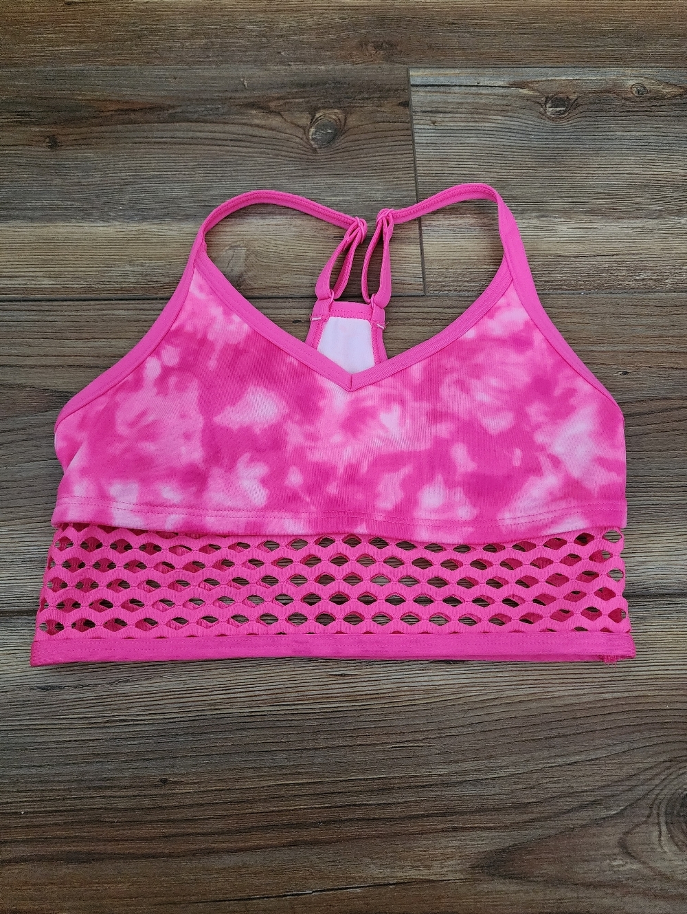 PINK Victoria's Secret Bra Women's XS Tie-Dye Mesh Racerback Sports